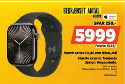 Power Watch series 10, 46 m Største skærm. Tyndeste design. Nogensinde. m titan, cell tilbud