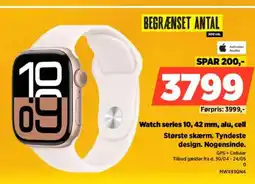 Power Watch series 10, 42 mm, alu, cell Største skærm. Tyndeste design. Nogensinde. tilbud