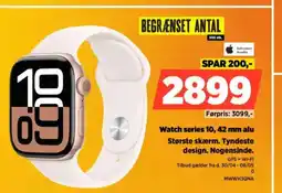 Power Watch series 10, 42 mm alu Største skærm. Tyndeste design. Nogensinde. tilbud