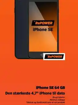 Power iPhone SE 64 GB Den stærkeste 4,7" iPhone til dato tilbud