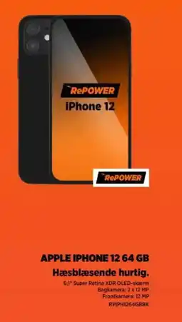 Power APPLE IPHONE 12 64 GB Hæsblæsende hurtig. tilbud