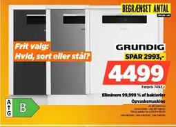 Power GRUNDIG Eliminere 99,999 % af bakterier Opvaskemaskine tilbud