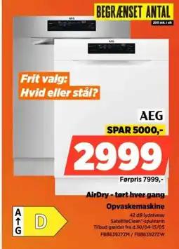 Power AEG AirDry - tørt hver gang Opvaskemaskine tilbud