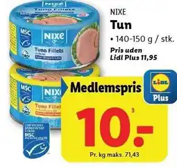 Lidl NIXE Tun tilbud