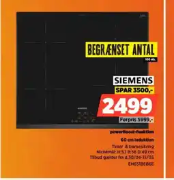 Power SIEMENS powerBoost-funktion tilbud