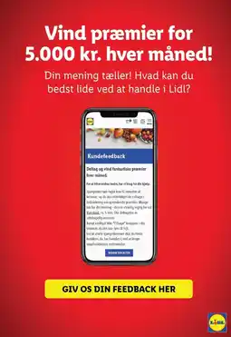 Lidl Vind præmier for 5.000 kr. hver måned! tilbud