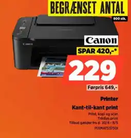 Power Canon Printer Kant-til-kant print tilbud
