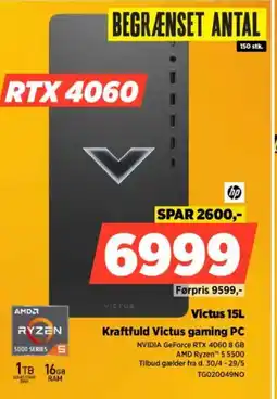 Power Hp Victus 15L Kraftfuld Victus gaming PC tilbud