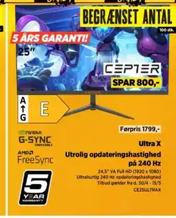 Power CEPTER - Ultra X Utrolig opdateringshastighed tilbud