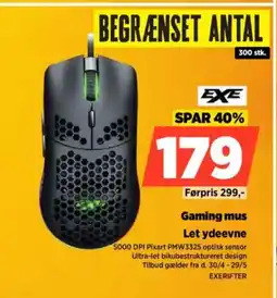 Power EXE Gaming mus Let ydeevne tilbud
