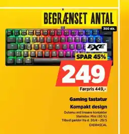 Power EXE Gaming tastatur Kompakt design tilbud