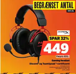 Power HYPER Gaming headset Discord- og TeamSpeak™-certificeret tilbud