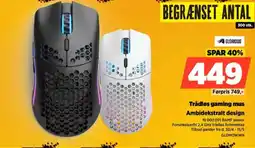 Power GLORIOUS Trådløs gaming mus Ambidekstralt design tilbud