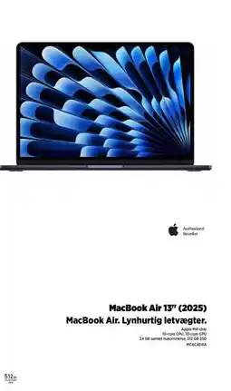 Power MacBook Air 13" (2025) MacBook Air. Lynhurtig letvægter. tilbud
