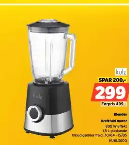 Power Kulz blender kraftfuld motor tilbud