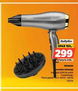 Power BaByliss Hårtørrer Keramisk teknologi tilbud