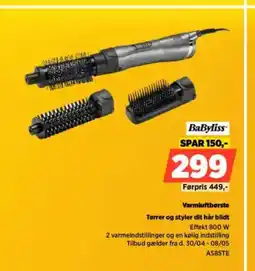Power BaByliss Varmluftbørste Tørrer og styler dit hår blidt tilbud