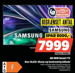 Power SAMSUNG 4K HDR Smart TV Neo QLED: Skarp og kontrastrig billede tilbud