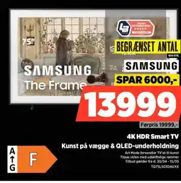 Power SAMSUNG 4K HDR Smart TV Kunst på vægge & QLED-underholdning tilbud