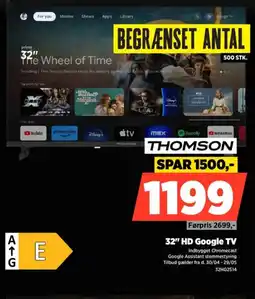 Power THOMSON 32" HD Google TV tilbud