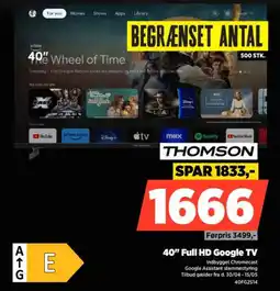 Power THOMSON 40" Full HD Google TV tilbud