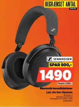 Power SENNHEISER Bluetooth-hovedtelefoner Lyd, der kan tilpasses tilbud
