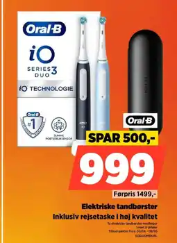 Power Oral-B Elektriske tandbør Inklusiv rejsetaske i høj kvalitet ster tilbud
