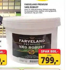 Farveland FARVELAND PREMIUM VÆG ROBUST tilbud