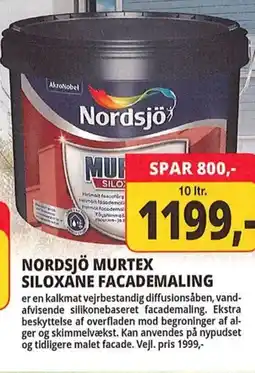Farveland NORDSJÖ MURTEX SILOXANE FACADEMALING tilbud