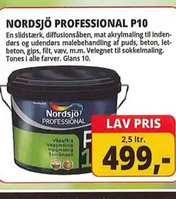 Farveland NORDSJÖ PROFESSIONAL P10 tilbud