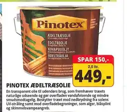 Farveland PINOTEX ÆDELTRÆSOLIE tilbud