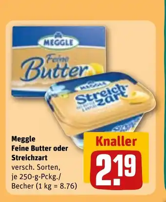 REWE DE Meggle Feine Butter oder Streichzart tilbud