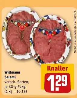 REWE DE Wiltmann Salami tilbud