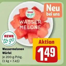REWE DE Wassermelonen Würfel tilbud