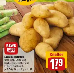 REWE DE Spargel-Kartoffeln Ursprung, Sorte und Kocheigenschaft: siehe Etikett, Qualität I, tilbud