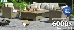 JYSK JUTLANDIA® STAVERN BORD + SOFA + 2 STOLE tilbud