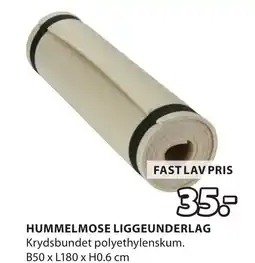JYSK HUMMELMOSE LIGGEUNDERLAG tilbud