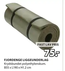 JYSK FJORDENGE LIGGEUNDERLAG tilbud