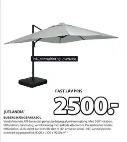 JYSK JUTLANDIA BUBERG HÆNGEPARASOL tilbud