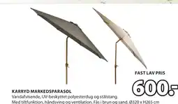 JYSK KARRYD MARKEDSPARASOL tilbud