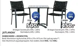 JYSK JUTLANDIA® HOBRO BORD + JEKSEN STOL tilbud