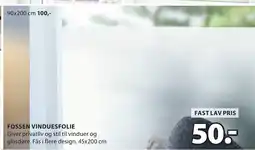 JYSK FOSSEN VINDUESFOLIE tilbud