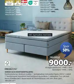 JYSK Dreamzone® sokna gc35 kontinentalseng tilbud