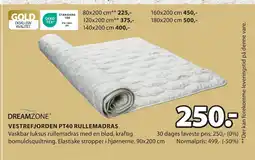 JYSK DREAMZONE® VESTREFJORDEN PT40 RULLEMADRAS tilbud