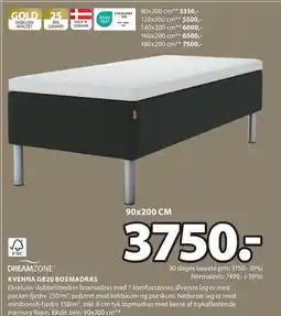 JYSK DREAMZON KVENNA GB20 BOXMADRAS E tilbud
