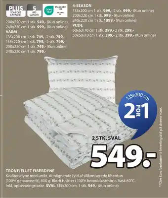 JYSK TRONFJELLET FIBERDYNE tilbud