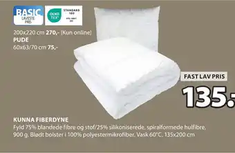 JYSK KUNNA FIBERDYNE tilbud