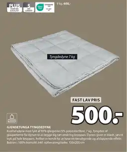 JYSK GJENDETUNGA TYNGDEDYNE tilbud
