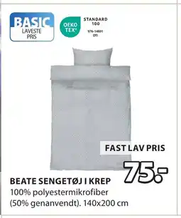 JYSK BEATE SENGETØJ I KREP tilbud