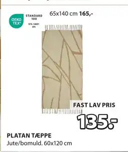 JYSK PLATAN TÆPPE Jute/bomuld. 60x120 cm tilbud